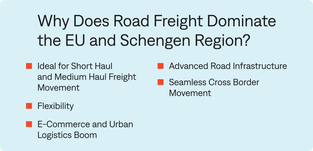 Why Does Road Freight Dominate the EU and Schengen Region?